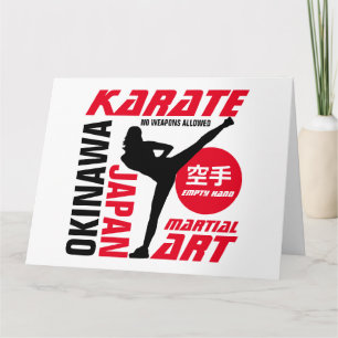 Cartão Karate Woman
