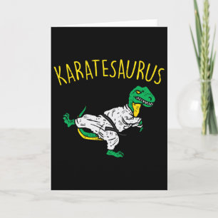 Cartão Karatesaurus Trex Karatê Dinossauro Engraçado Arte