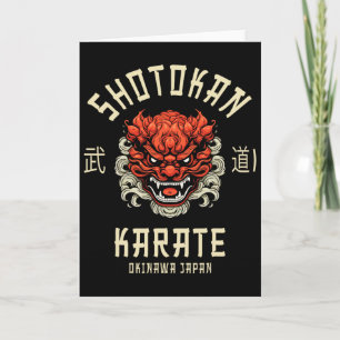 Cartão Karato Dojo Shotokan do Japão Okinawa