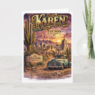 Cartão Karen Tucson Arizona Personalizado Sudoeste