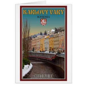Cartão Karlovy Vary - Semnice River Winter