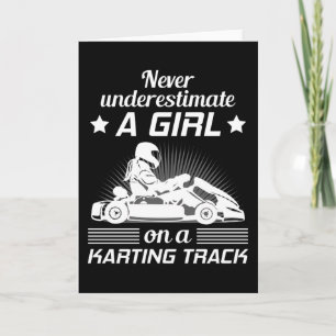 Cartão Kart Go-kart Karting Kart Racing Women Girls Gift