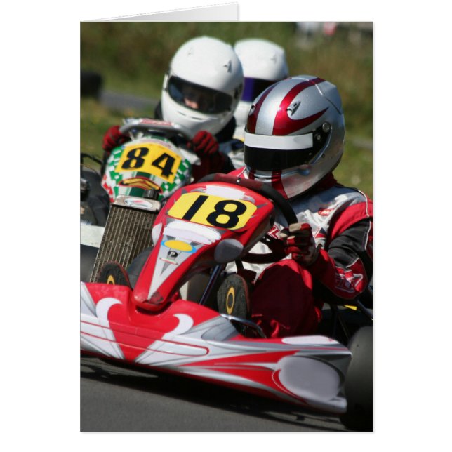 Cartão Karting karts minimax esporte motorizado corrida (Frente)