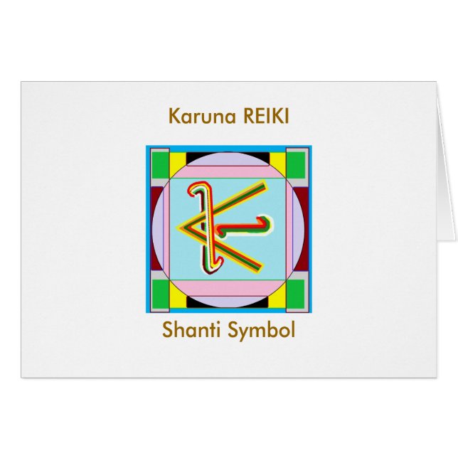 Cartão KARUNA Reiki: A paz de Shanti seja com tudo (Frente Horizontal)