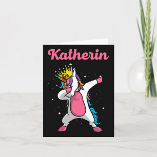 Cartão Katherin Nome Aniversário Personalizado Dabbing Un