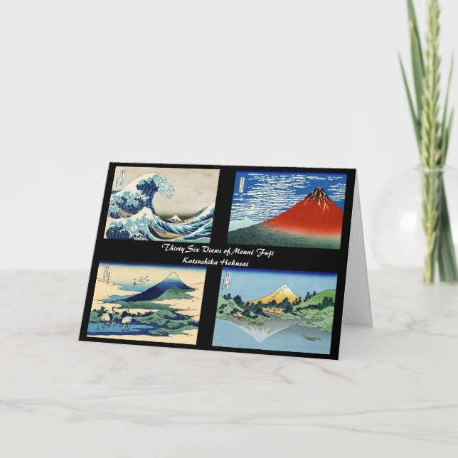 Cartão Katsushika Hokusai - 36 visualizações do Monte Fuj (Frente)