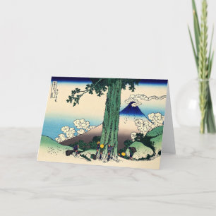Cartão Katsushika Hokusai - Passagem de Mishima na proví