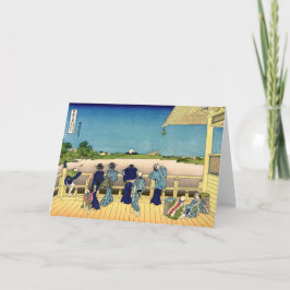 Cartão Katsushika Hokusai - Sazai hall, Temple 500 Rakan