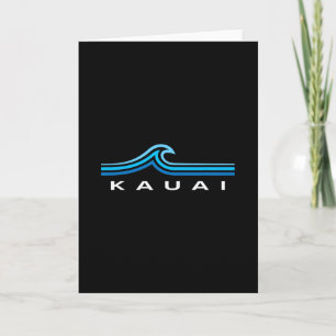 Cartão Kauai Havaí Ondas Vintage Homens Mulheres Meninas