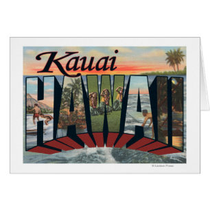 Cartão Kauai, letra ScenesKauai de HawaiiLarge, HI