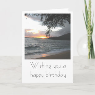 Cartão Kauai Sunset Birthday Card