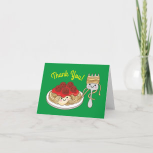 Cartão Kawaii, Aniversário de criança de Espaguete Bonito