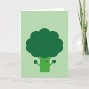 Cartão Kawaii Broccoli
