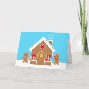 Cartão Kawaii Christmas Gingercake House