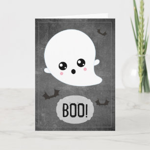Cartão Kawaii Ghost Halloween