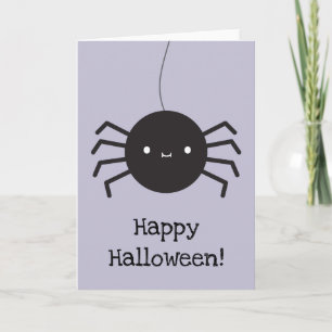 Cartão Kawaii Halloween Spider