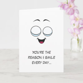 Cartão Kawaii Humor Love Emoticon Funny Dia de os namorad