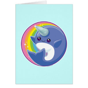 Cartão Kawaii Narwhal