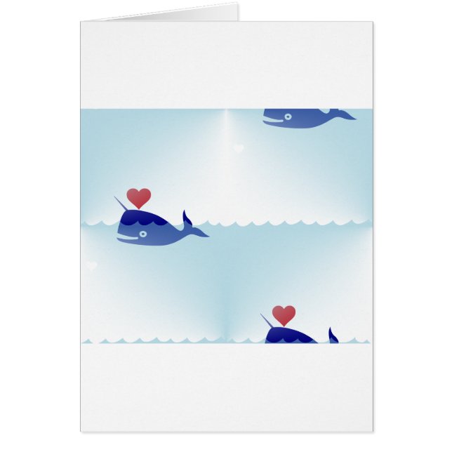 Cartão kawaii narwhal (Frente)