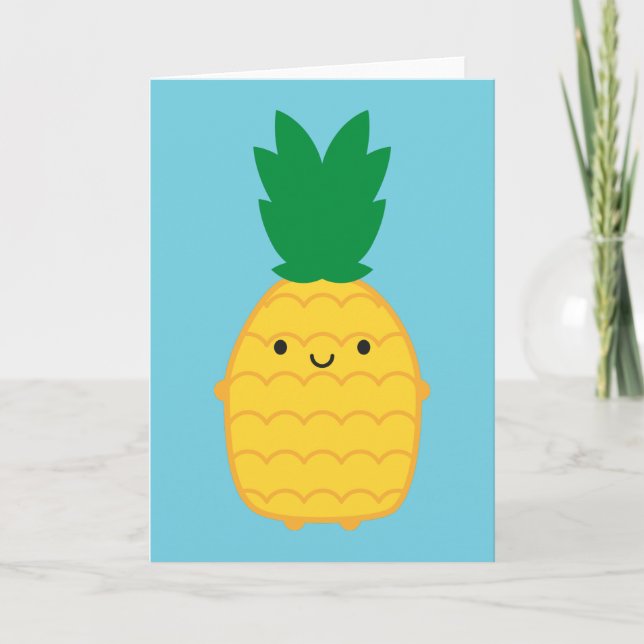 Cartão Kawaii Pineapple (Frente)