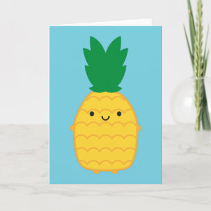 Cartão Kawaii Pineapple
