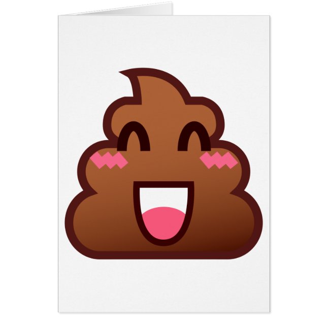Cartão kawaii poop emojis (Frente)