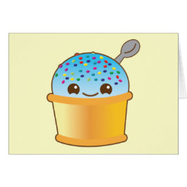 Cartão Kawaii saboroso saboroso do gelado do balde! NP