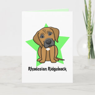 Cartão Kawaii Star Rhodesian Ridgeback