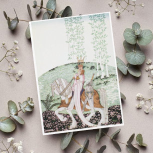 Cartão Kay Nielsen Então Ele a Persuadiu a Descer