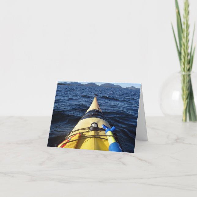 Cartão Kayak no Vazio do lago (Frente)
