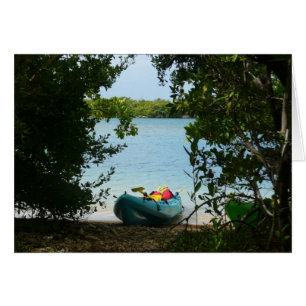 Cartão Kayaking em Ruas. Thomas Ilhas Virgens dos EUA