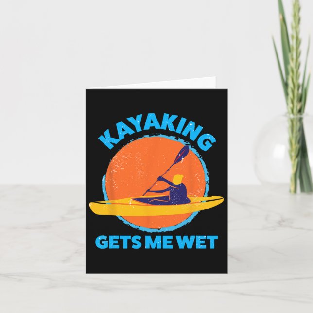 Cartão Kayaking me diverte com humor no Natal Kayak (Frente)