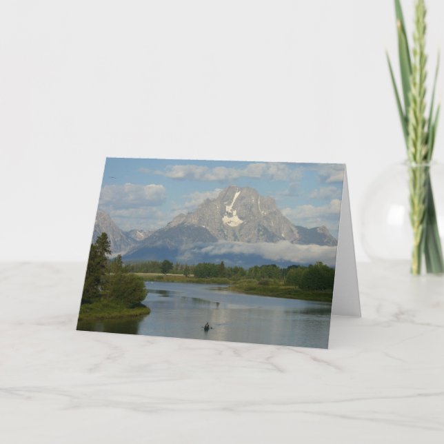 Cartão Kayaking no Parque Nacional de Grand Teton (Frente)