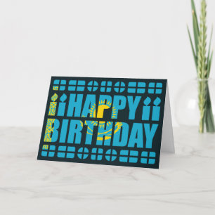 Cartão Kazakhstan Flag Birthday Card