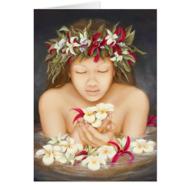 Cartão "Ke'ala", pintura a óleo por Lori Higgins (Frente)