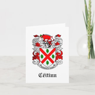 Cartão Keating Family Casaco of Arms Notecards