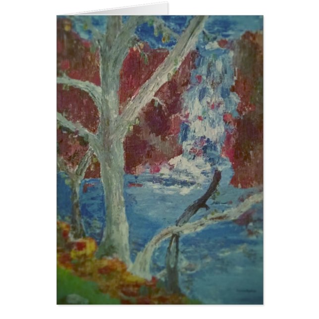 Cartão Keene das Quedas de Água N H (Frente)