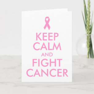 Cartão Keep Calm and Fight Cancer Card