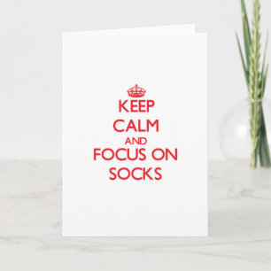 Cartão Keep Calm and focus on Socks
