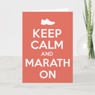 Cartão Keep Calm and Marathon