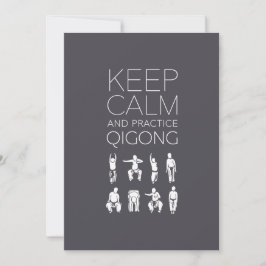 Cartão Keep Calm and Practice Qigong