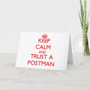 Cartão Keep Calm and Trust a Postman