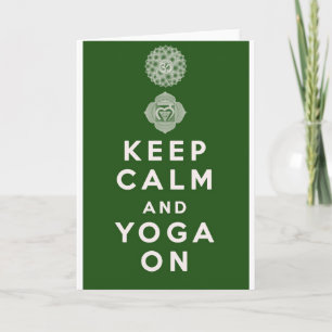 Cartão Keep Calm and Yoga On