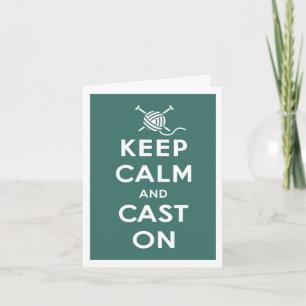 Cartão Keep Calm & Cast On Notecard