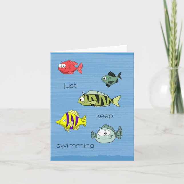 Cartão Keep Swimming Fish card (Frente)