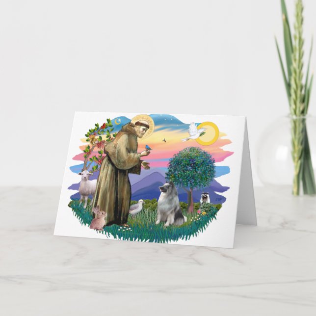 Cartão Keeshond (# 2) (Frente)