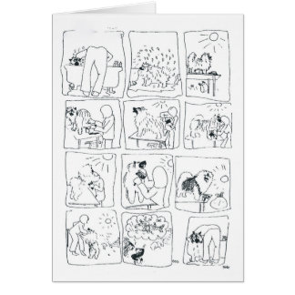 Cartão Keeshond Bathtime cómico
