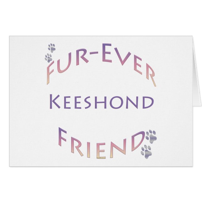 Cartão Keeshond Fuore (Frente Horizontal)