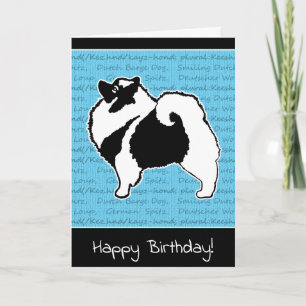 Cartão Keeshond Graphics  - Cute Original Dog Art