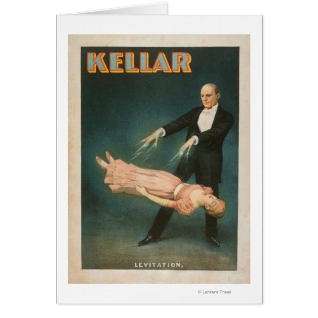 Cartão Kellar Levitation Magic Poster nº 1 (Frente)